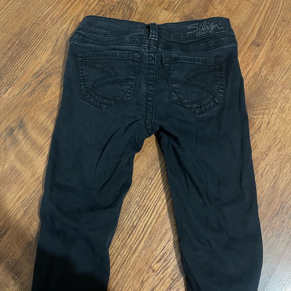 silver black jeans